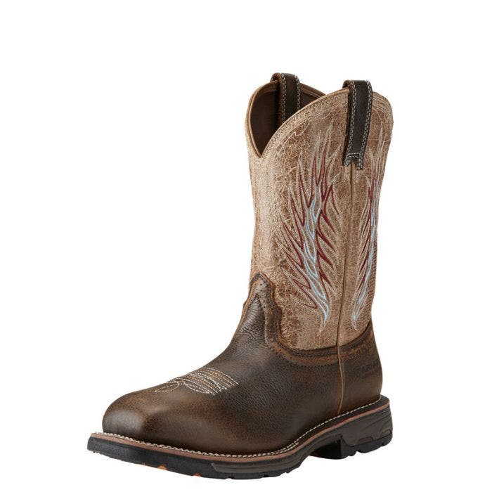 Ariat WorkHog Mesteno II Composite Toe Work Boot Rustic Brown 10.5M Ritz Safety